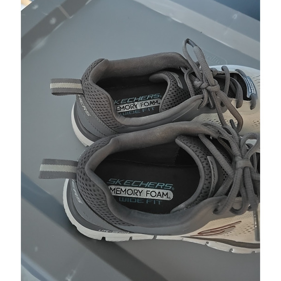 Skechers Track Broader 232698W Gray Low Top Walking Running Sneakers Mens Size 9 - Picture 8 of 9